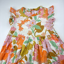 Load image into Gallery viewer, Girls Mango, floral cotton short sleeve dress, EUC, size 6, L: 65cm