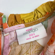 Load image into Gallery viewer, Girls Mango, floral cotton short sleeve dress, EUC, size 6, L: 65cm