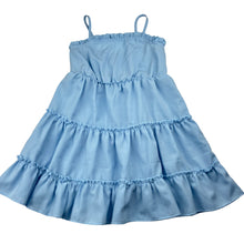 Load image into Gallery viewer, Girls blue, lightweight summer dress, no labels, armpit to armpit: 26cm, GUC, size 2-3, L: 51cm