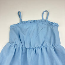 Load image into Gallery viewer, Girls blue, lightweight summer dress, no labels, armpit to armpit: 26cm, GUC, size 2-3, L: 51cm