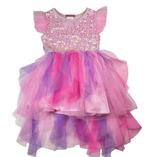 Load image into Gallery viewer, Girls Pink Poppy, tulle &amp; sequin party dress, GUC, size 3-4, L: 47cm approx