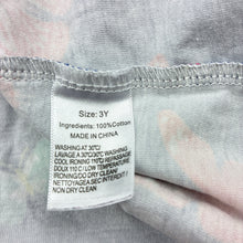 Load image into Gallery viewer, Girls cotton, long sleeve dress, butterflies, wash fade, FUC, size 3, L: 46cm