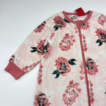 Load image into Gallery viewer, Girls Baby Berry, soft fleece floral sleeping bag, L: 80cm, GUC, size 2,  