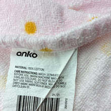 Load image into Gallery viewer, Girls Anko, floral cotton hooded towel, L: 55cm, EUC, size 3-5,  