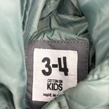 Load image into Gallery viewer, Unisex Cotton On, green puffer jacket / coat, GUC, size 3-4,  