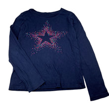 Load image into Gallery viewer, Girls GAP, navy cotton long sleeve tee / top, GUC, size 8,  