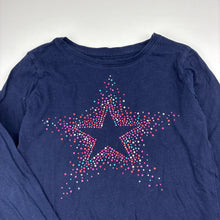 Load image into Gallery viewer, Girls GAP, navy cotton long sleeve tee / top, GUC, size 8,  