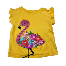 Load image into Gallery viewer, Girls Anko, cotton tee / top, flamingo, small marks, FUC, size 5,  