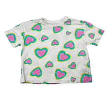 Load image into Gallery viewer, Girls Primark, cotton tee / top, hearts, GUC, size 3-4,  