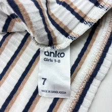 Load image into Gallery viewer, Girls Anko, ribbed stretchy top, small marks left sleeve, FUC, size 7,  
