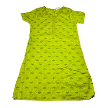 Load image into Gallery viewer, Girls Max, lime green lightweight cotton tunic top, L: 64cm, EUC, size 7-8,  
