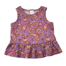 Load image into Gallery viewer, Girls Mango, ribbed paisley print sleeveless top, GUC, size 5,  