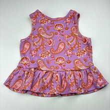 Load image into Gallery viewer, Girls Mango, ribbed paisley print sleeveless top, GUC, size 5,  