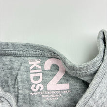 Load image into Gallery viewer, Girls Cotton On, grey marle tee / top, cupcake, FUC, size 2,  