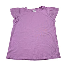 Load image into Gallery viewer, Girls Target, broderie trim cotton tee / top, GUC, size 6,  