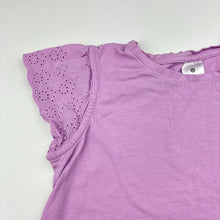 Load image into Gallery viewer, Girls Target, broderie trim cotton tee / top, GUC, size 6,  