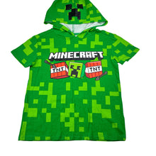 Load image into Gallery viewer, Boys Mojang, Minecraft cotton hooded tee / top, EUC, size 6,  