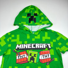 Load image into Gallery viewer, Boys Mojang, Minecraft cotton hooded tee / top, EUC, size 6,  