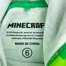 Load image into Gallery viewer, Boys Mojang, Minecraft cotton hooded tee / top, EUC, size 6,  
