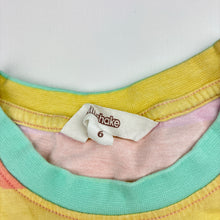 Load image into Gallery viewer, Girls Milkshake, rainbow striped cotton tee / top, GUC, size 6,  