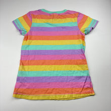 Load image into Gallery viewer, Girls Milkshake, rainbow striped cotton tee / top, GUC, size 6,  