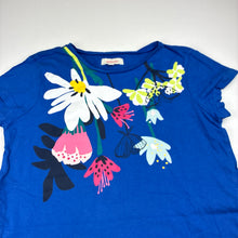Load image into Gallery viewer, Girls Catimini, blue cotton tee / top, flowers, GUC, size 10,  