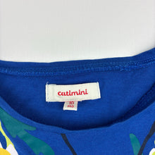 Load image into Gallery viewer, Girls Catimini, blue cotton tee / top, flowers, GUC, size 10,  
