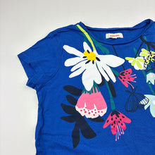 Load image into Gallery viewer, Girls Catimini, blue cotton tee / top, flowers, GUC, size 10,  