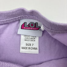 Load image into Gallery viewer, Girls LOL SURPRISE, tie front cotton tee / top, GUC, size 7,  