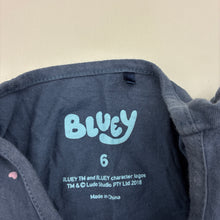 Load image into Gallery viewer, Girls Bluey, cotton long sleeve tee / top, FUC, size 6,  