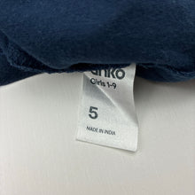 Load image into Gallery viewer, Girls Anko, navy cotton tee / top, FUC, size 5,  