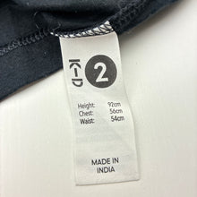 Load image into Gallery viewer, Unisex KID, black cotton tee / top, EUC, size 2,  