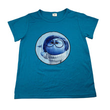 Load image into Gallery viewer, Unisex blue, lightweight tee / top, Sadness, GUC, size 8,  
