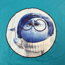 Load image into Gallery viewer, Unisex blue, lightweight tee / top, Sadness, GUC, size 8,  