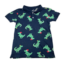 Load image into Gallery viewer, Boys Anko, cotton Christmas polo shirt top, dinosaurs, FUC, size 6,  