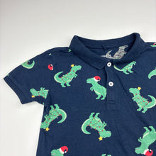 Load image into Gallery viewer, Boys Anko, cotton Christmas polo shirt top, dinosaurs, FUC, size 6,  