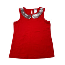 Load image into Gallery viewer, Girls Target, stretchy sleeveless top, sequin collar, GUC, size 3,  