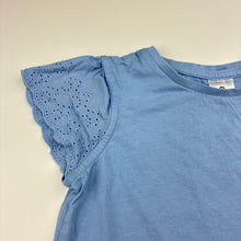 Load image into Gallery viewer, Girls Target, broderie trim cotton tee / top, GUC, size 6,  