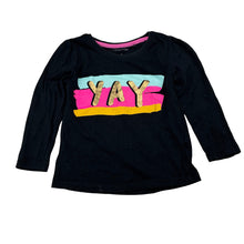 Load image into Gallery viewer, Girls Favourites, black cotton long sleeve tee / top, FUC, size 3,  