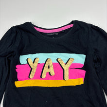 Load image into Gallery viewer, Girls Favourites, black cotton long sleeve tee / top, FUC, size 3,  