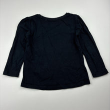 Load image into Gallery viewer, Girls Favourites, black cotton long sleeve tee / top, FUC, size 3,  