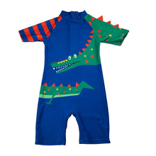 Load image into Gallery viewer, Boys Ewbob, all-in-one rashie shirt, crocodile, catches, pilling, FUC, size 2,  
