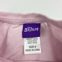 Load image into Gallery viewer, Girls Disney, Stitch pink cotton tee / top, EUC, size 6,  