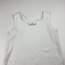Load image into Gallery viewer, Unisex Target, white cotton singlet top, GUC, size 3-4,  