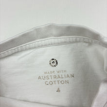 Load image into Gallery viewer, Boys Target, white Aust cotton tee / top, GUC, size 4,  