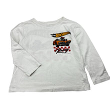 Load image into Gallery viewer, Boys Hot Wheels, white cotton long sleeve tee / top, FUC, size 3,  