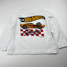 Load image into Gallery viewer, Boys Hot Wheels, white cotton long sleeve tee / top, FUC, size 3,  