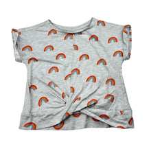 Load image into Gallery viewer, Girls Target, twist front tee / top, rainboes, EUC, size 4,  