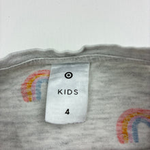 Load image into Gallery viewer, Girls Target, twist front tee / top, rainboes, EUC, size 4,  