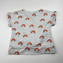 Load image into Gallery viewer, Girls Target, twist front tee / top, rainboes, EUC, size 4,  